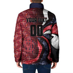 Personalised Melbourne Demons Padded Jacket Trippy Psychedelic Abstract Art Mascot Football Fans