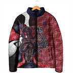 Personalised Melbourne Demons Padded Jacket Trippy Psychedelic Abstract Art Mascot Football Fans