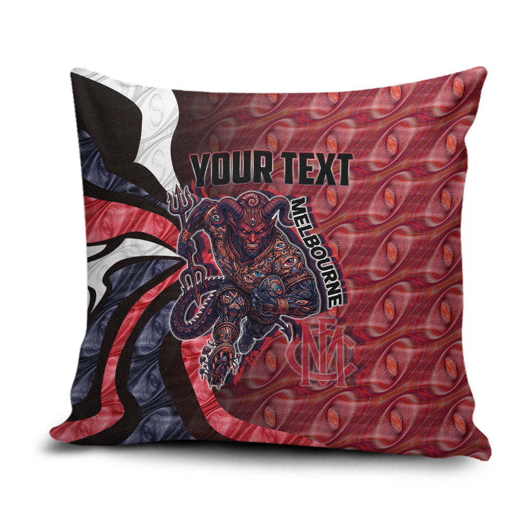 Personalised Melbourne Demons Pillow Cover Trippy Psychedelic Abstract Art Mascot Football Fans