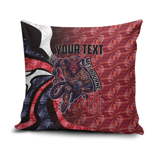 Personalised Melbourne Demons Pillow Cover Trippy Psychedelic Abstract Art Mascot Football Fans
