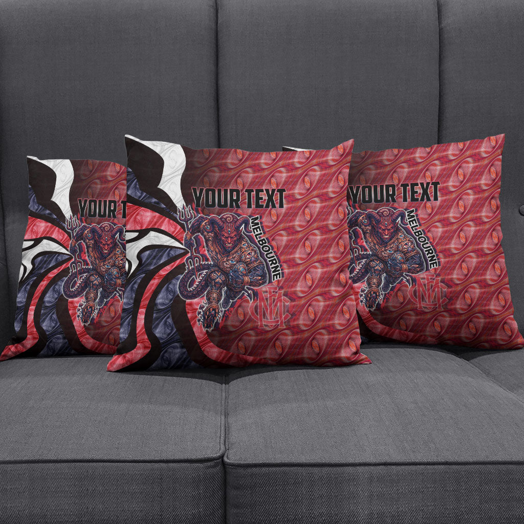 Personalised Melbourne Demons Pillow Cover Trippy Psychedelic Abstract Art Mascot Football Fans