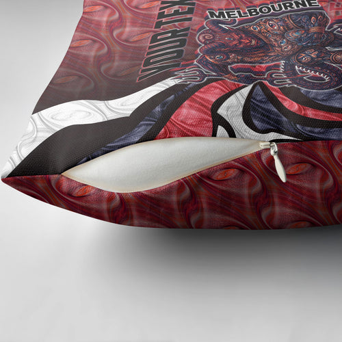 Personalised Melbourne Demons Pillow Cover Trippy Psychedelic Abstract Art Mascot Football Fans