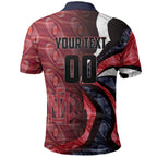 Personalised Melbourne Demons Polo Shirt Trippy Psychedelic Abstract Art Mascot Football Fans