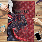 Personalised Melbourne Demons Puzzle Trippy Psychedelic Abstract Art Mascot Football Fans
