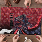 Personalised Melbourne Demons Puzzle Trippy Psychedelic Abstract Art Mascot Football Fans