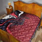 Personalised Melbourne Demons Quilt Trippy Psychedelic Abstract Art Mascot Football Fans