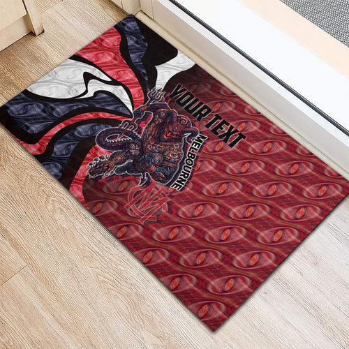 Personalised Melbourne Demons Rubber Doormat Trippy Psychedelic Abstract Art Mascot Football Fans