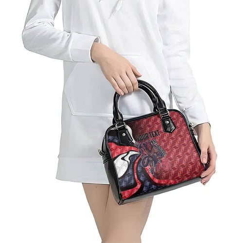 Personalised Melbourne Demons Shoulder Handbag Trippy Psychedelic Abstract Art Mascot Football Fans