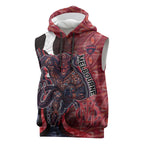Personalised Melbourne Demons Sleeveless Hoodie Trippy Psychedelic Abstract Art Mascot Football Fans