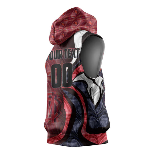 Personalised Melbourne Demons Sleeveless Hoodie Trippy Psychedelic Abstract Art Mascot Football Fans