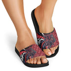 Personalised Melbourne Demons Slide Sandals Trippy Psychedelic Abstract Art Mascot Football Fans