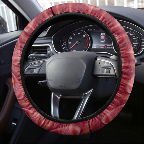Melbourne Demons Steering Wheel Cover Trippy Psychedelic Abstract Art Mascot Football Fans