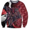 Personalised Melbourne Demons Sweatshirt Trippy Psychedelic Abstract Art Mascot Football Fans