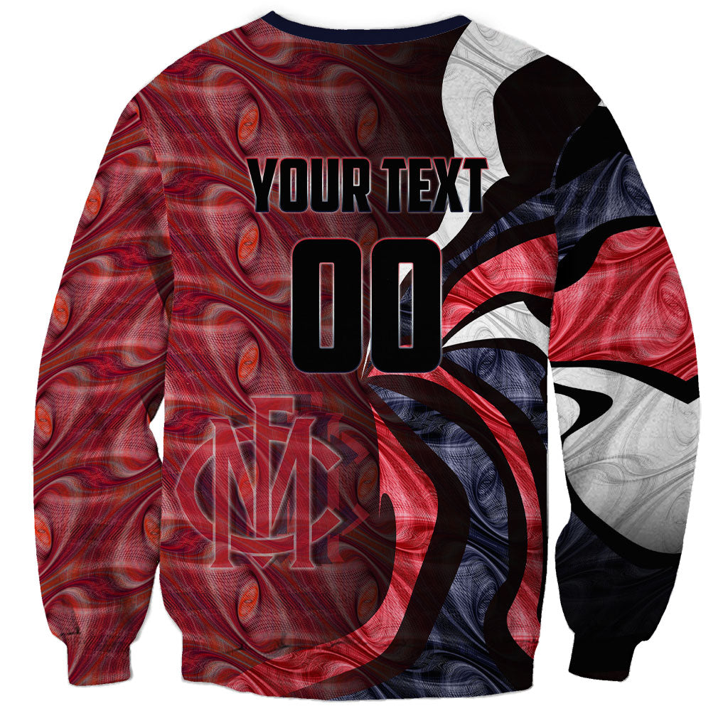 Personalised Melbourne Demons Sweatshirt Trippy Psychedelic Abstract Art Mascot Football Fans