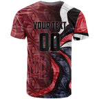 Personalised Melbourne Demons T Shirt Trippy Psychedelic Abstract Art Mascot Football Fans
