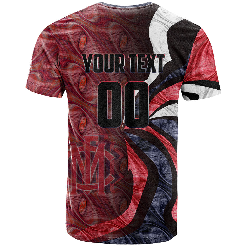 Personalised Melbourne Demons T Shirt Trippy Psychedelic Abstract Art Mascot Football Fans