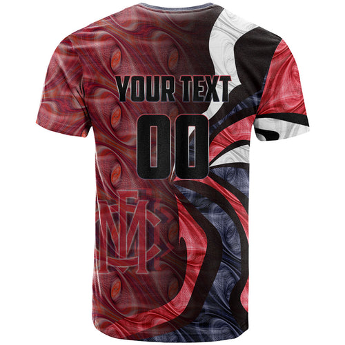 Personalised Melbourne Demons T Shirt Trippy Psychedelic Abstract Art Mascot Football Fans