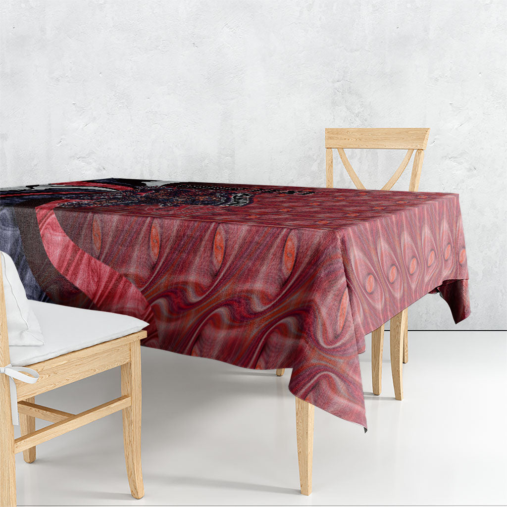 Personalised Melbourne Demons Tablecloth Trippy Psychedelic Abstract Art Mascot Football Fans