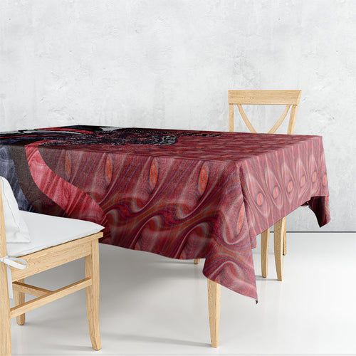 Personalised Melbourne Demons Tablecloth Trippy Psychedelic Abstract Art Mascot Football Fans