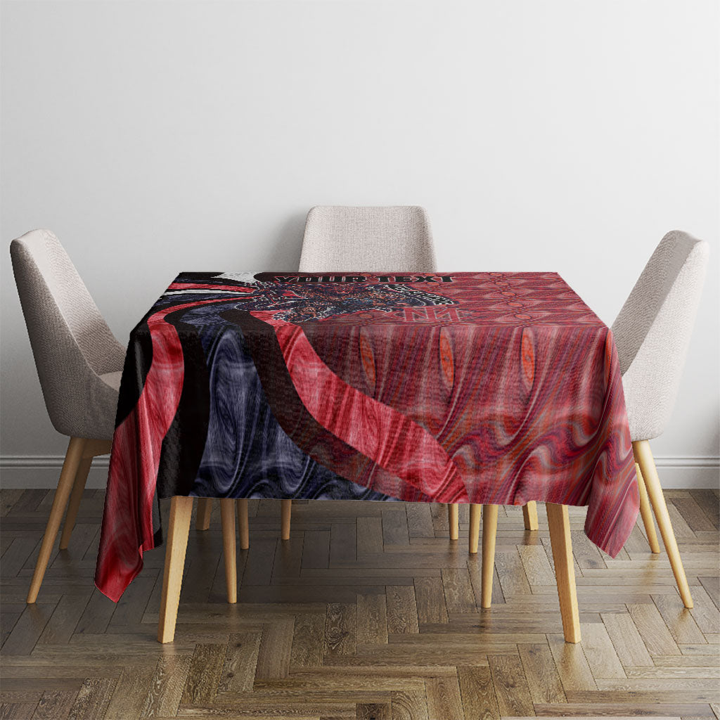 Personalised Melbourne Demons Tablecloth Trippy Psychedelic Abstract Art Mascot Football Fans