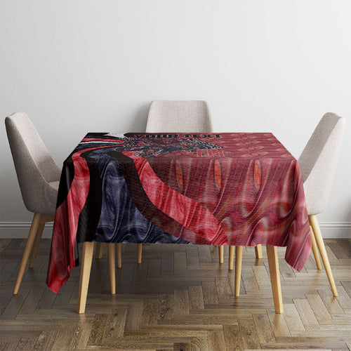 Personalised Melbourne Demons Tablecloth Trippy Psychedelic Abstract Art Mascot Football Fans