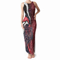 Personalised Melbourne Demons Tank Maxi Dress Trippy Psychedelic Abstract Art Mascot Football Fans