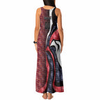 Personalised Melbourne Demons Tank Maxi Dress Trippy Psychedelic Abstract Art Mascot Football Fans