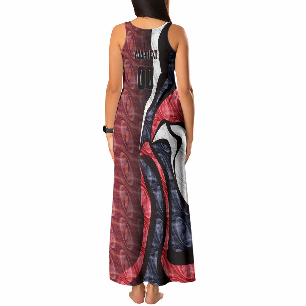 Personalised Melbourne Demons Tank Maxi Dress Trippy Psychedelic Abstract Art Mascot Football Fans