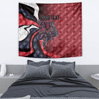 Personalised Melbourne Demons Tapestry Trippy Psychedelic Abstract Art Mascot Football Fans