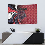 Personalised Melbourne Demons Tapestry Trippy Psychedelic Abstract Art Mascot Football Fans