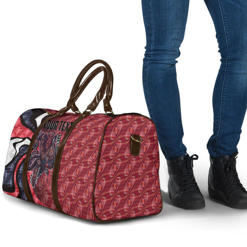 Personalised Melbourne Demons Travel Bag Trippy Psychedelic Abstract Art Mascot Football Fans