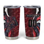 Personalised Melbourne Demons Tumbler Cup Trippy Psychedelic Abstract Art Mascot Football Fans