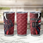 Personalised Melbourne Demons Tumbler Cup Trippy Psychedelic Abstract Art Mascot Football Fans