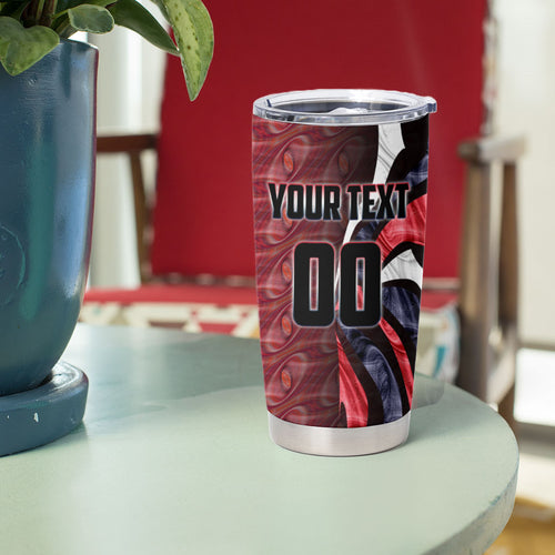 Personalised Melbourne Demons Tumbler Cup Trippy Psychedelic Abstract Art Mascot Football Fans