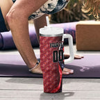 Personalised Melbourne Demons Tumbler With Handle Trippy Psychedelic Abstract Art Mascot Football Fans