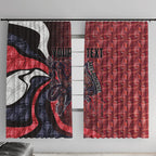 Personalised Melbourne Demons Window Curtain Trippy Psychedelic Abstract Art Mascot Football Fans