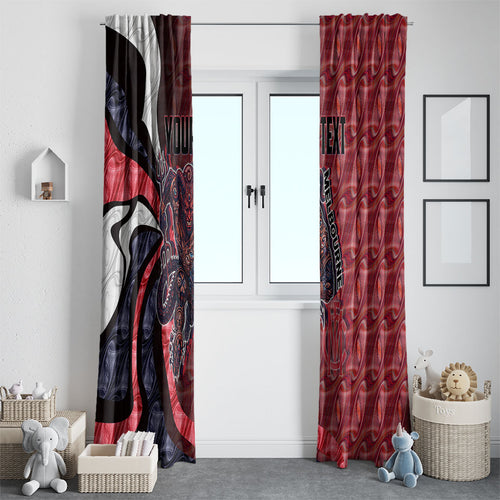 Personalised Melbourne Demons Window Curtain Trippy Psychedelic Abstract Art Mascot Football Fans