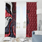 Personalised Melbourne Demons Window Curtain Trippy Psychedelic Abstract Art Mascot Football Fans