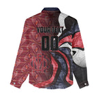 Personalised Melbourne Demons Women Casual Shirt Trippy Psychedelic Abstract Art Mascot Football Fans