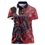Personalised Melbourne Demons Women Polo Shirt Trippy Psychedelic Abstract Art Mascot Football Fans