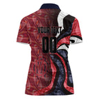 Personalised Melbourne Demons Women Polo Shirt Trippy Psychedelic Abstract Art Mascot Football Fans