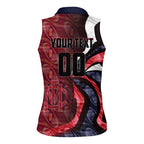 Personalised Melbourne Demons Women Sleeveless Polo Shirt Trippy Psychedelic Abstract Art Mascot Football Fans