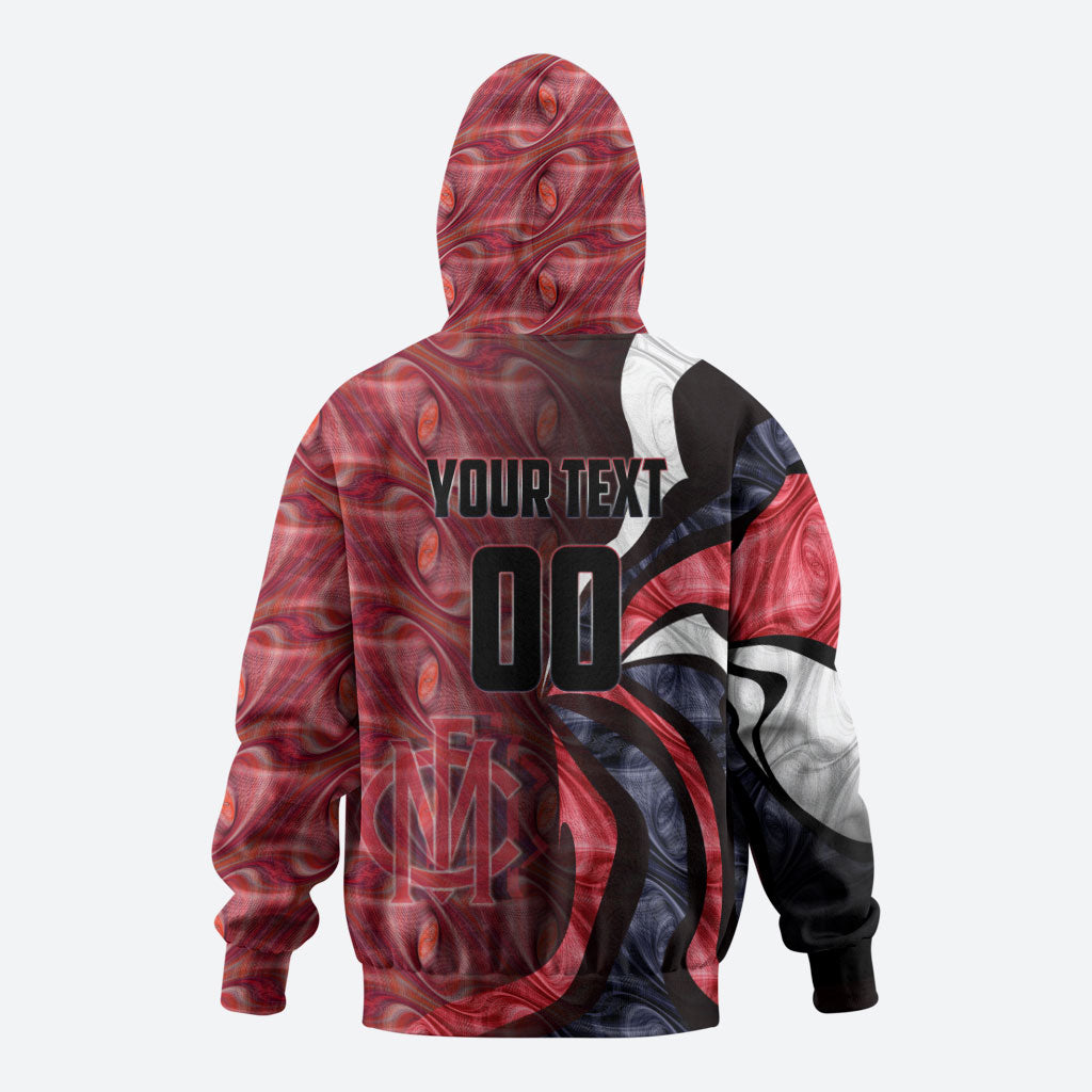 Personalised Melbourne Demons Zip Hoodie Trippy Psychedelic Abstract Art Mascot Football Fans