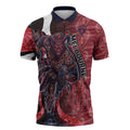Personalised Melbourne Demons Zipper Polo Shirt Trippy Psychedelic Abstract Art Mascot Football Fans