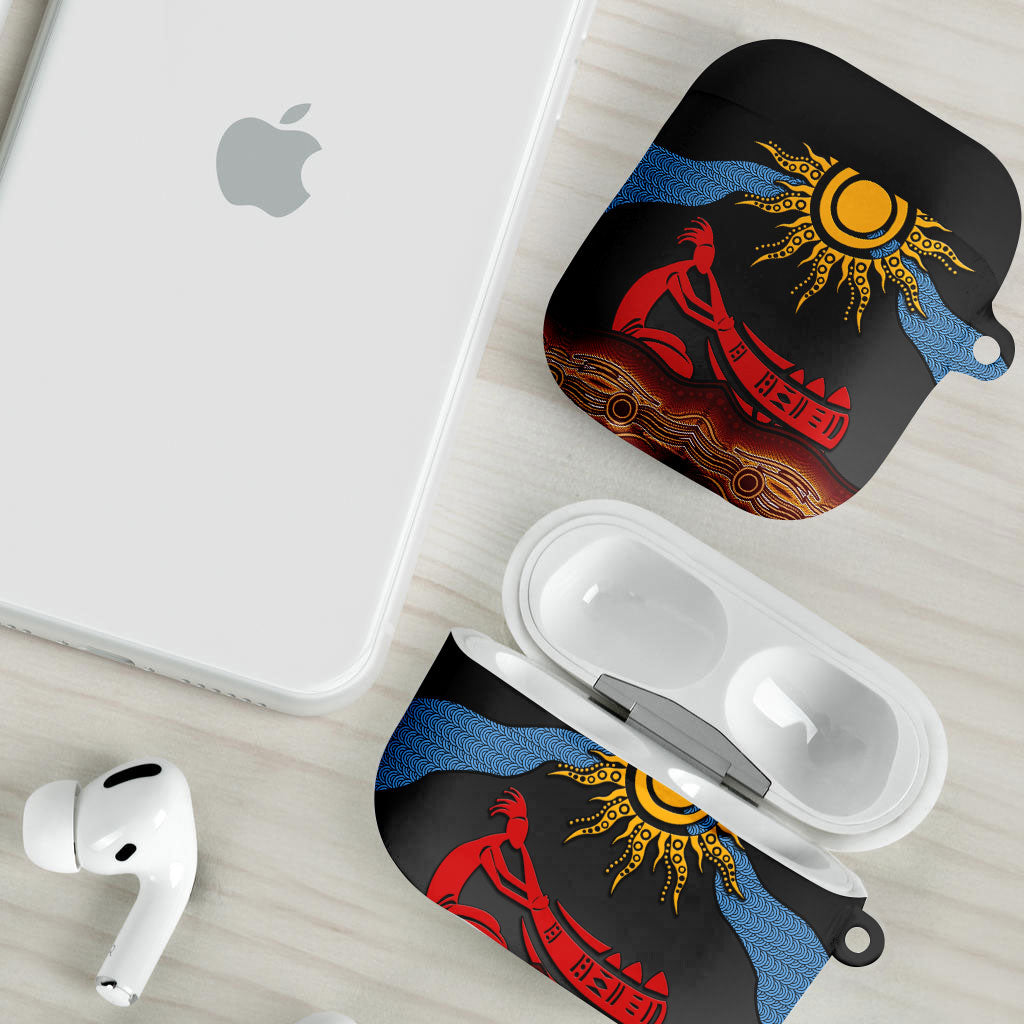 Didgeridoo AirPods Case Australian Aboriginal Sun Motif Indigenous Art