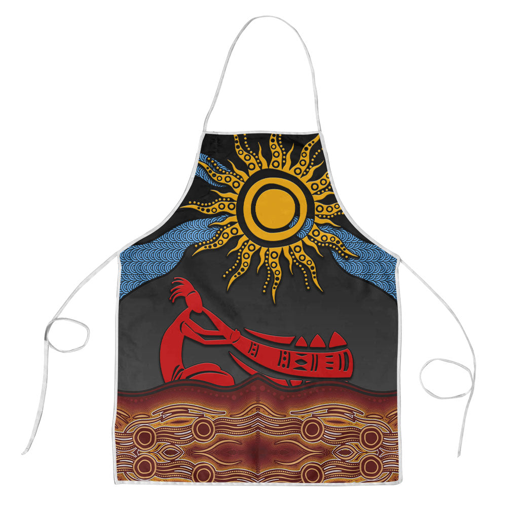 Didgeridoo Apron Australian Aboriginal Sun Motif Indigenous Art