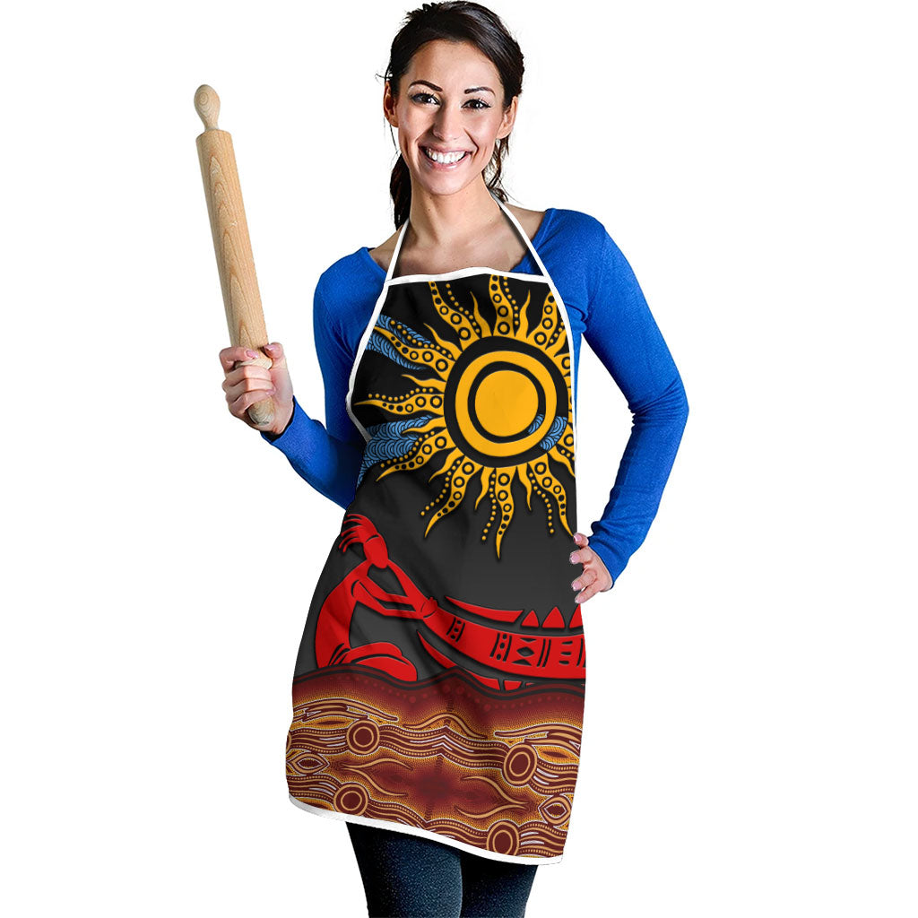 Didgeridoo Apron Australian Aboriginal Sun Motif Indigenous Art