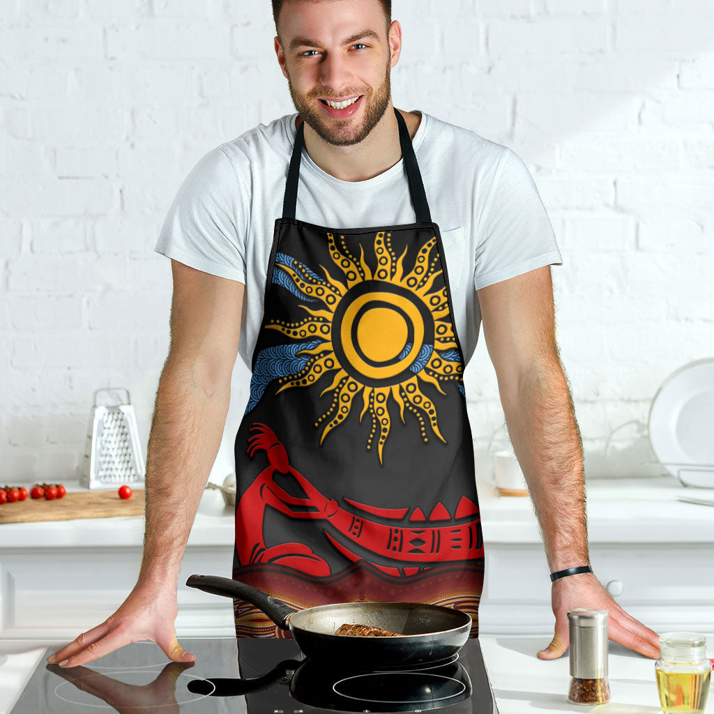 Didgeridoo Apron Australian Aboriginal Sun Motif Indigenous Art