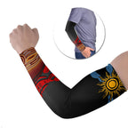 Didgeridoo Arm Sleeves Australian Aboriginal Sun Motif Indigenous Art