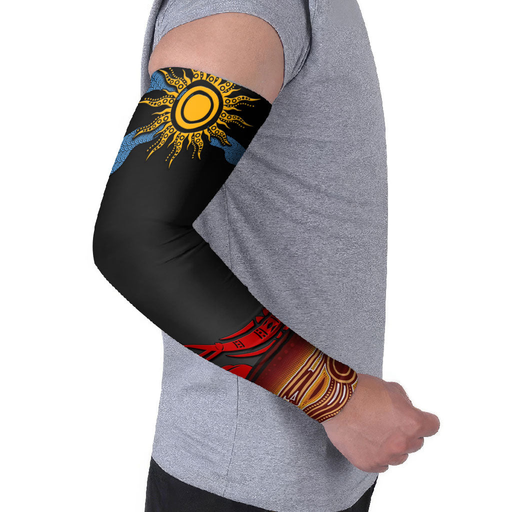 Didgeridoo Arm Sleeves Australian Aboriginal Sun Motif Indigenous Art